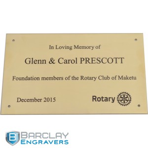 Brass Plaque Rotary Medium